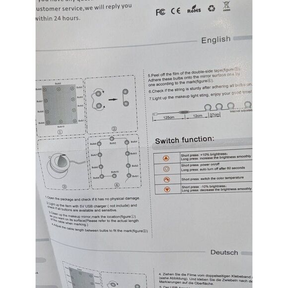 3/30 NEW Removable & Adjustable Hollywood Vanity Lights! - Picture 11 of 12